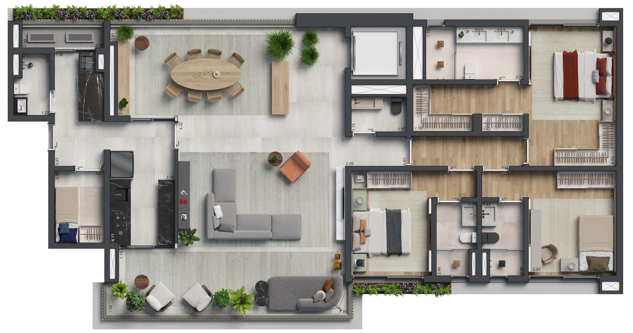 Planta 3 — Biotique Ibirapuera
