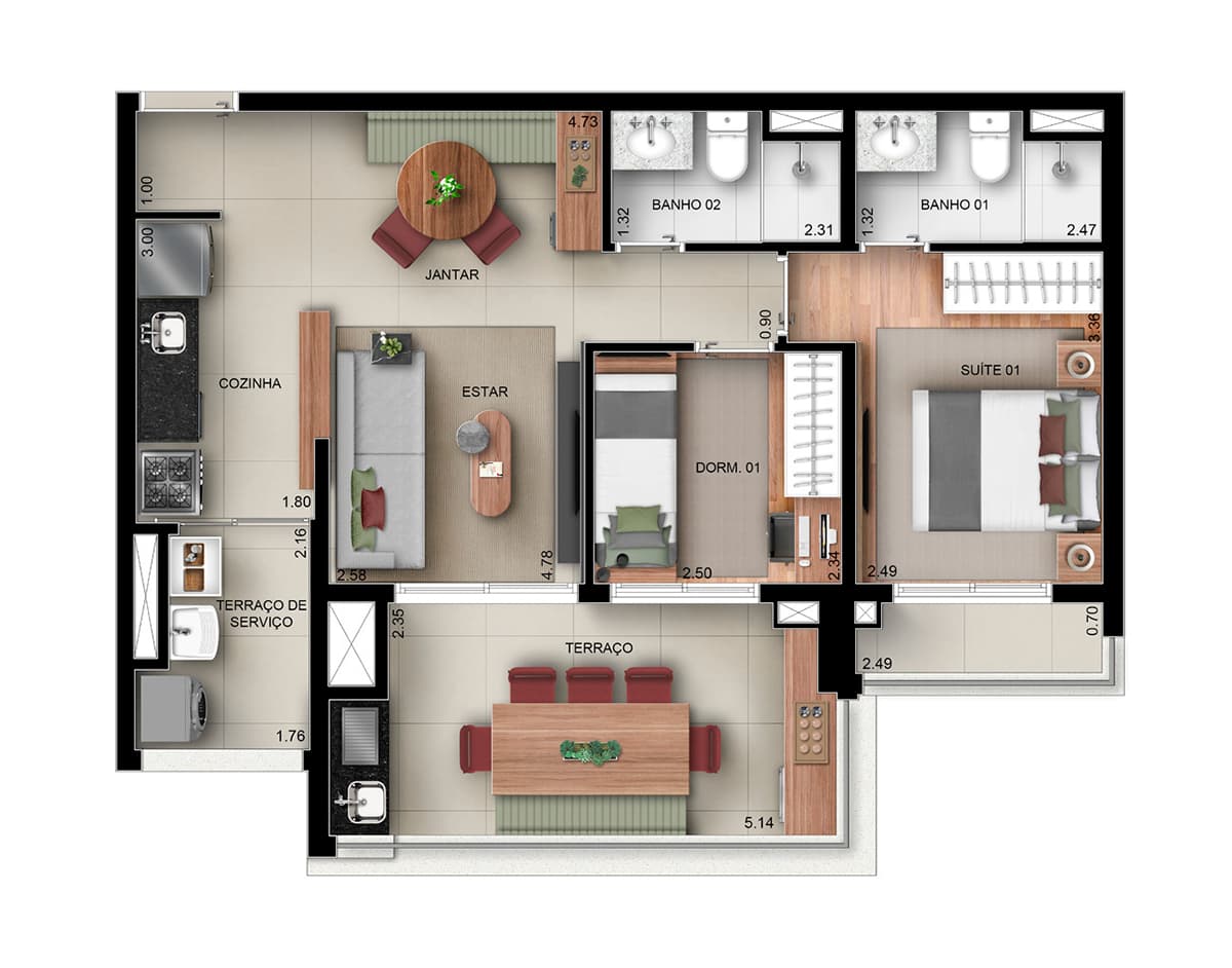Planta 4 — Walk Alto do Ipiranga - Residencial
