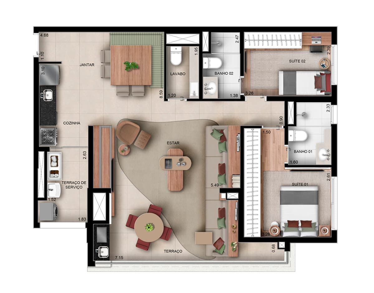Planta 6 — Walk Alto do Ipiranga - Residencial