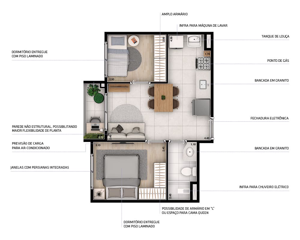 Planta 2 — Connect Vila Sônia - NR