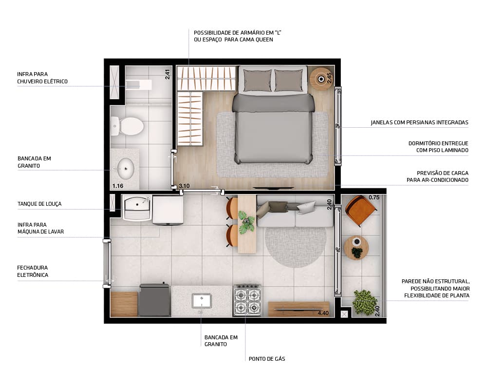 Planta 1 — Connect Vila Sônia - NR