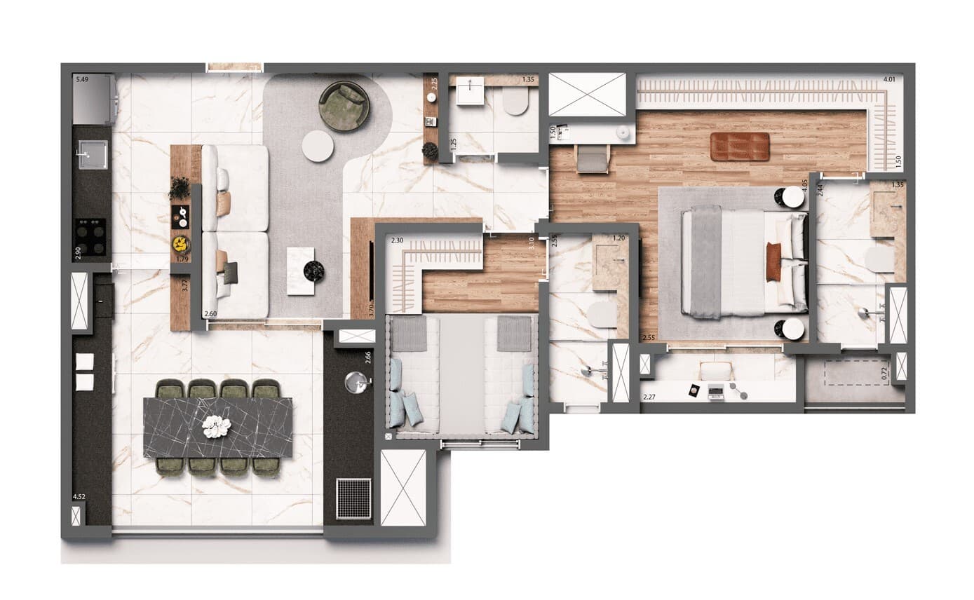 Planta 2 — Living United Ipiranga