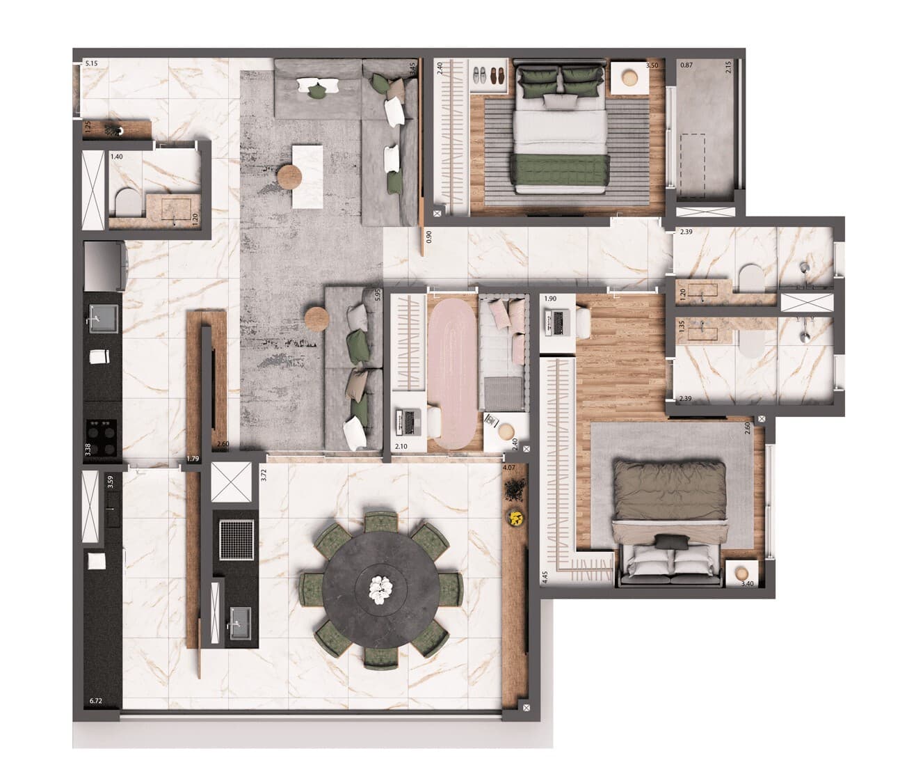 Planta 3 — Living United Ipiranga