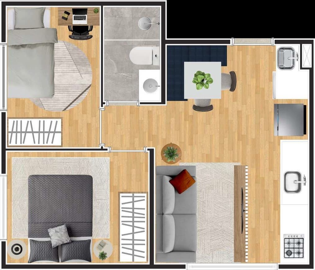 Planta 4 — Residencial Cristalino - Artur Alvim