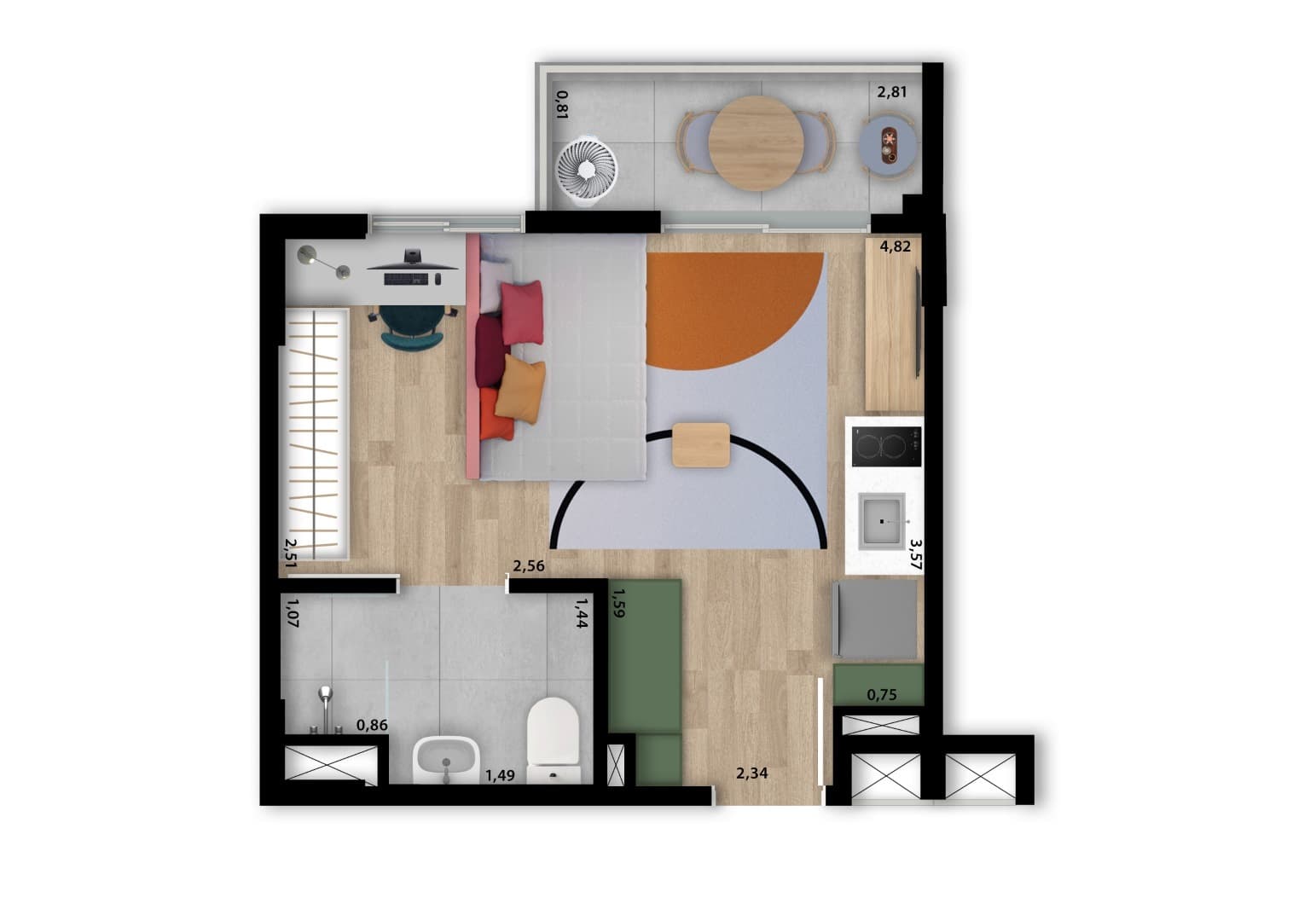 Planta 3 — Station Vila Madalena - Residencial