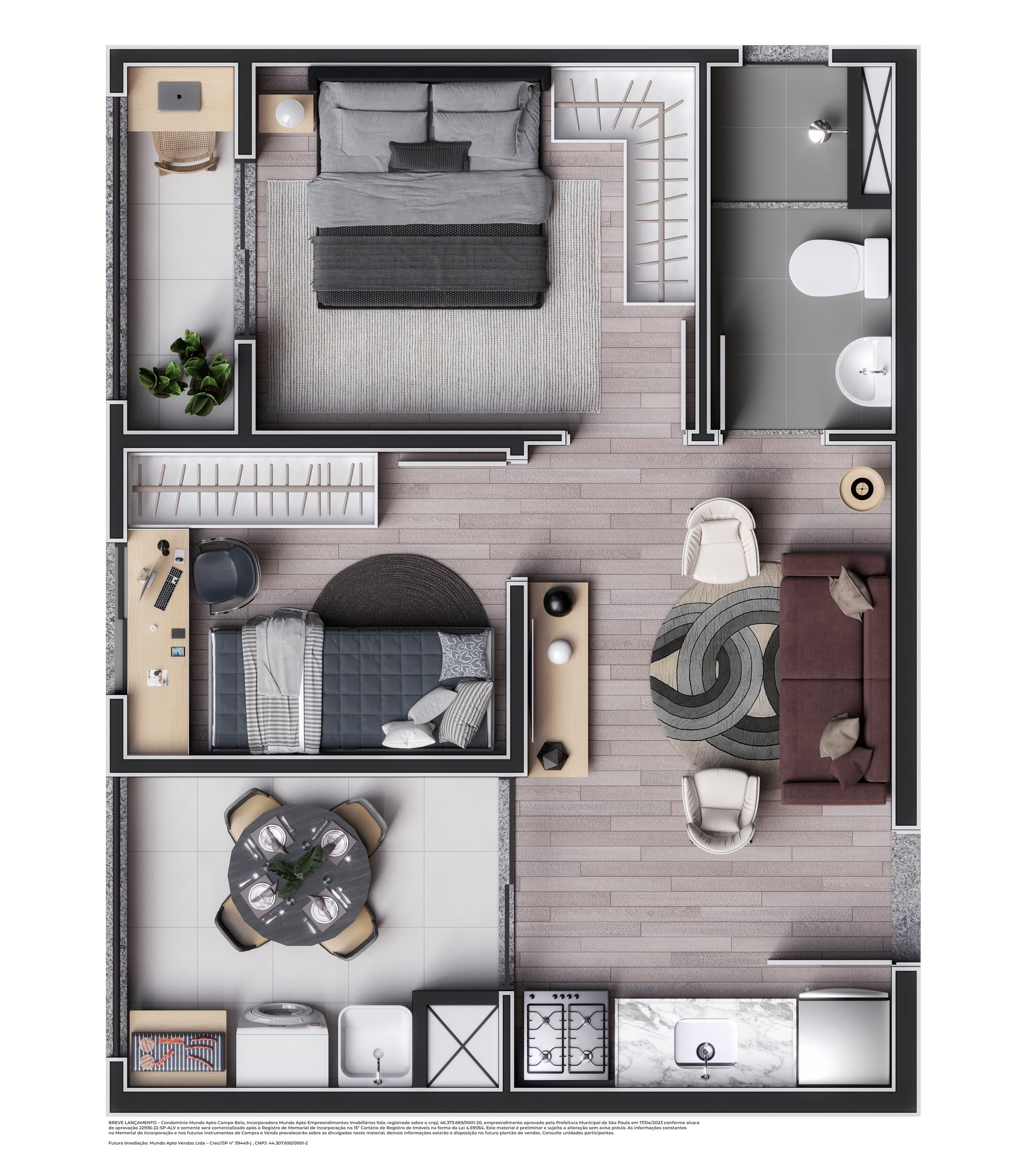 Planta 6 — Mundo Apto Campo Belo - Residencial