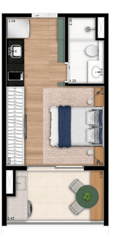 Planta 1 — The Collection Moema - Residencial