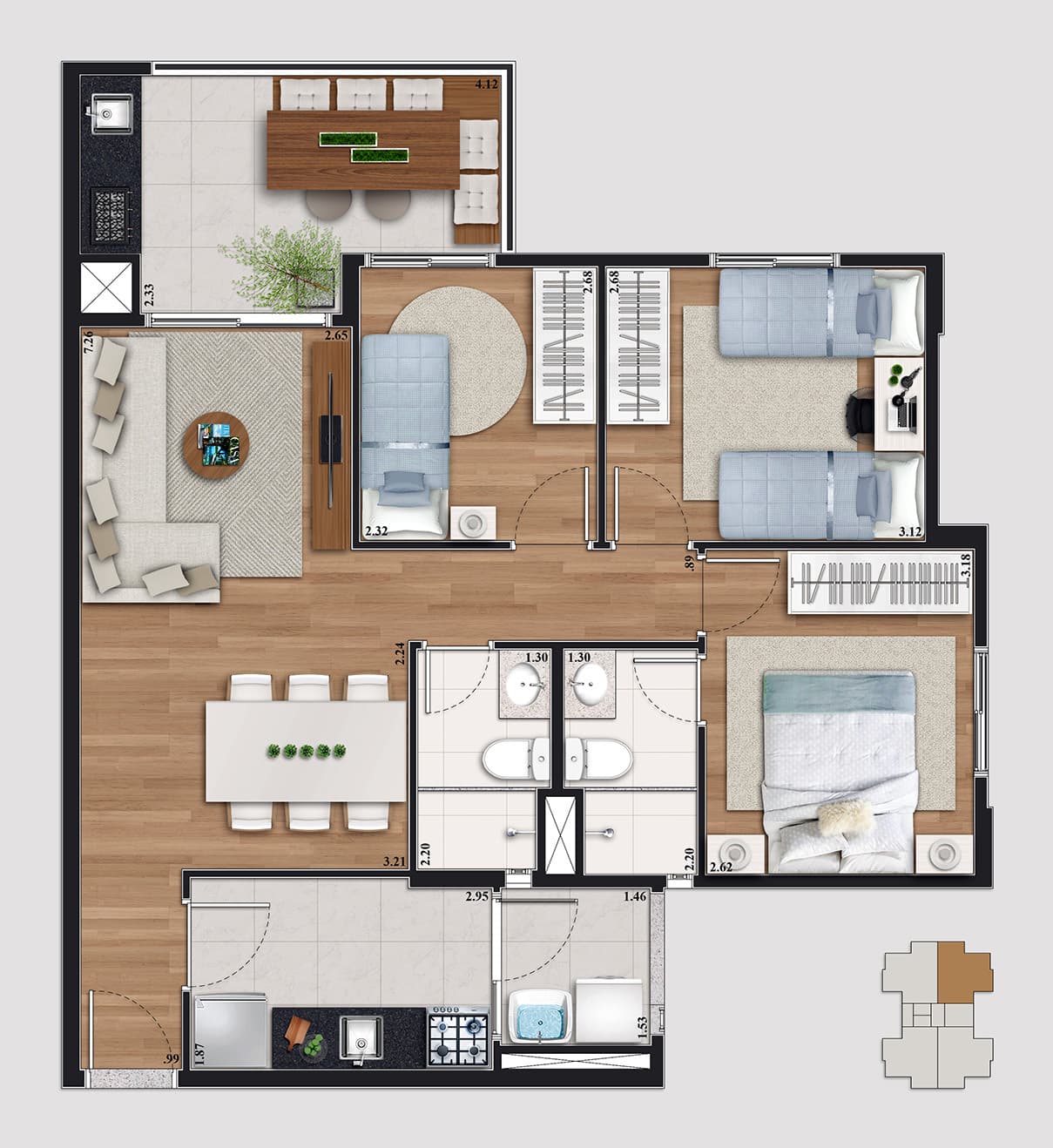 Planta 1 — Parque Orleans