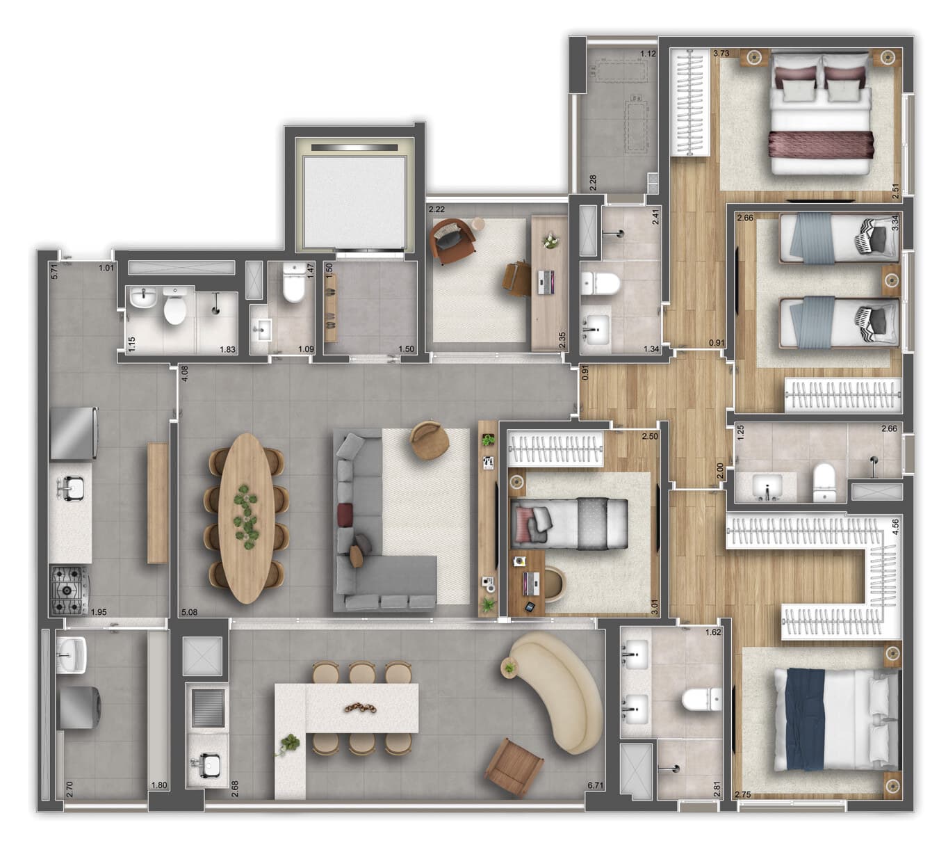 Planta 4 — Gaia Ibirapuera - Residencial