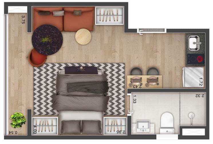 Planta 3 — Multi Praça da Árvore - Residencial