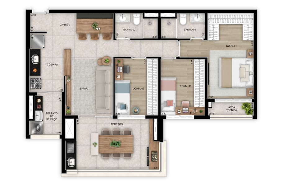 Planta 5 — Vista Tatuapé - Residencial