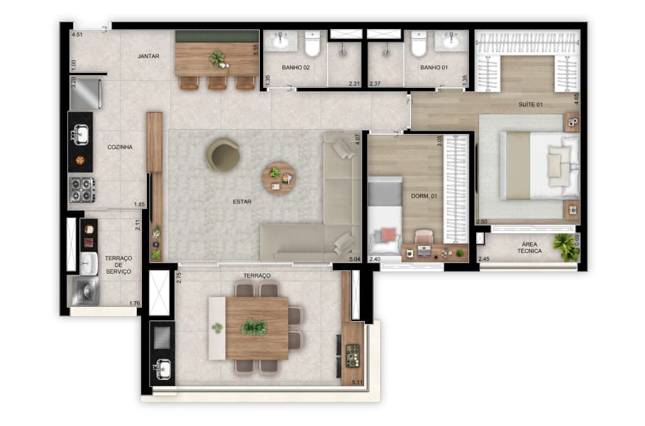 Planta 6 — Vista Tatuapé - Residencial