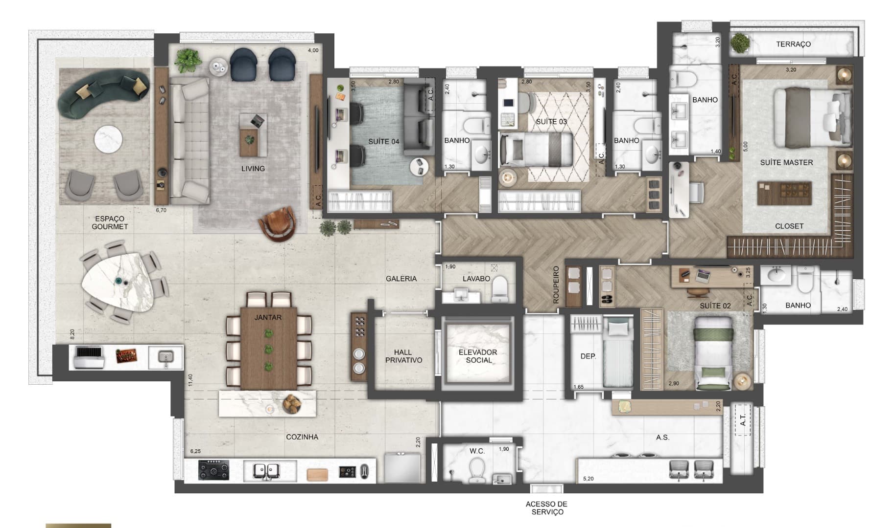 Planta 2 — Terraro Vila Romana - Residencial
