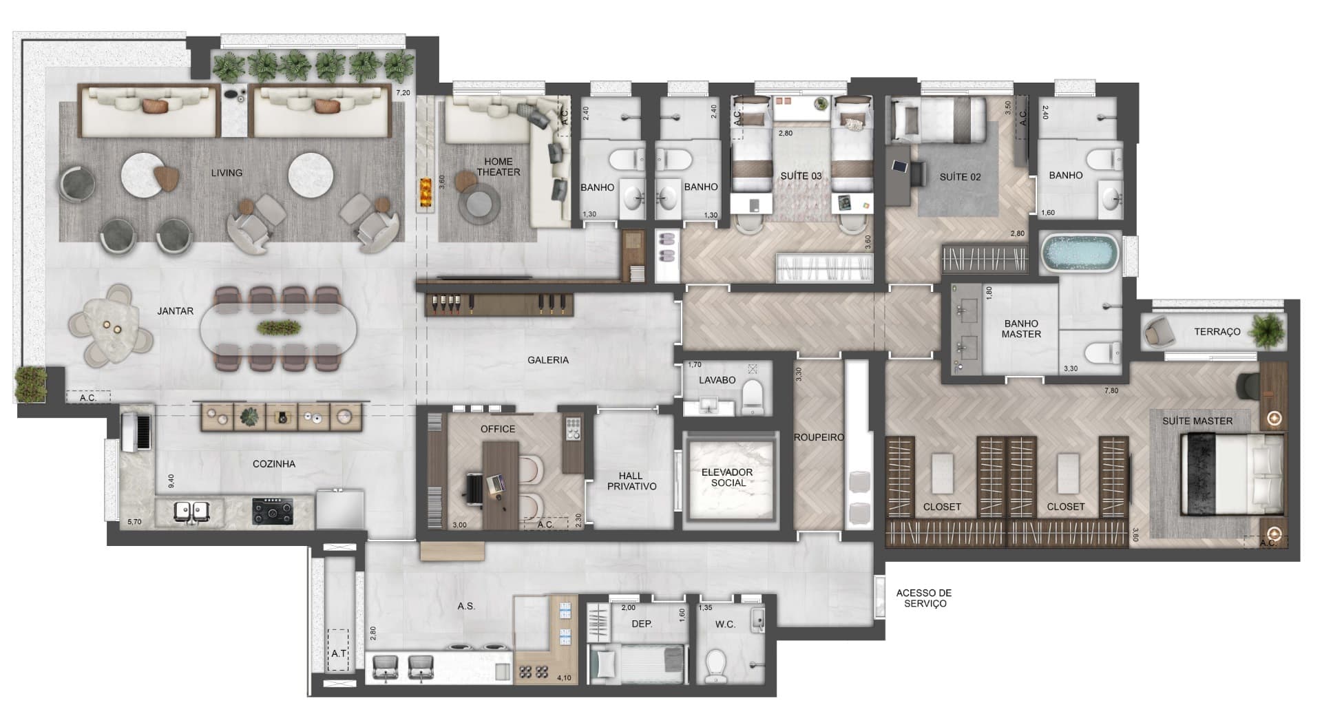 Planta 4 — Terraro Vila Romana - Residencial