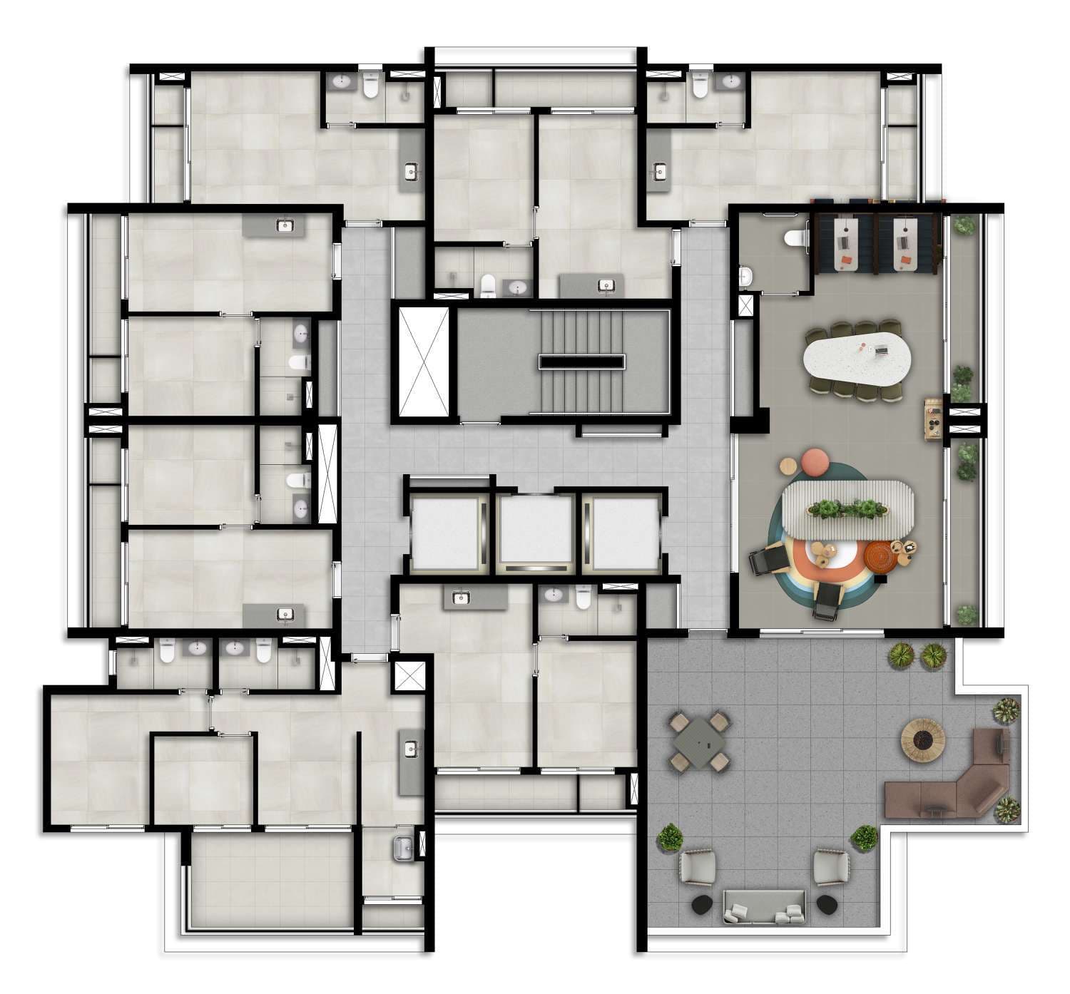 Planta 1 — Ultra Frei Caneca - Residencial