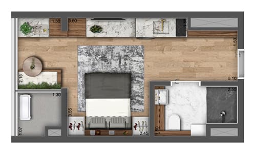Planta 1 — Raízes Vila Prudente