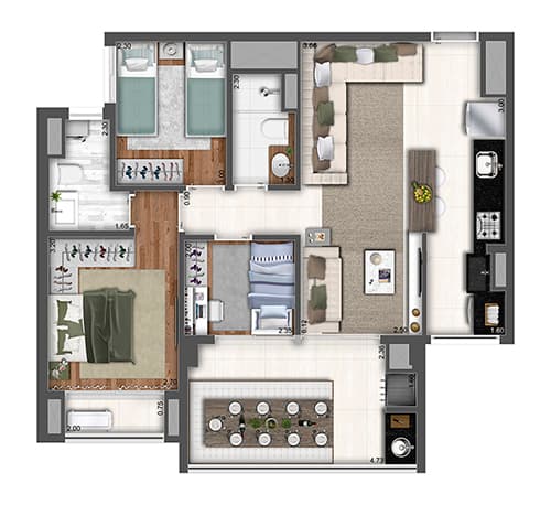 Planta 4 — Raízes Vila Prudente