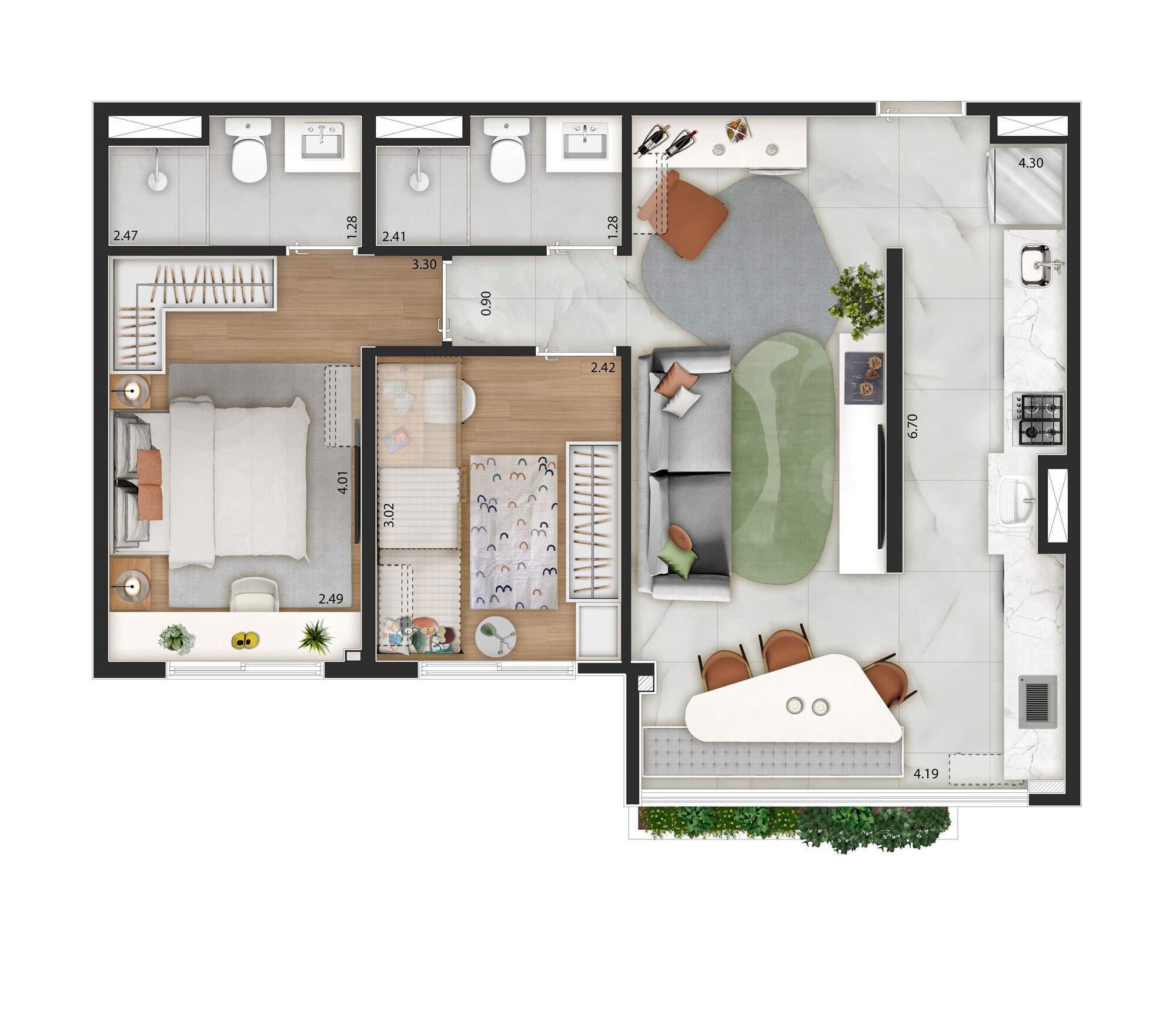 Planta 2 — ix. Santana - Residencial
