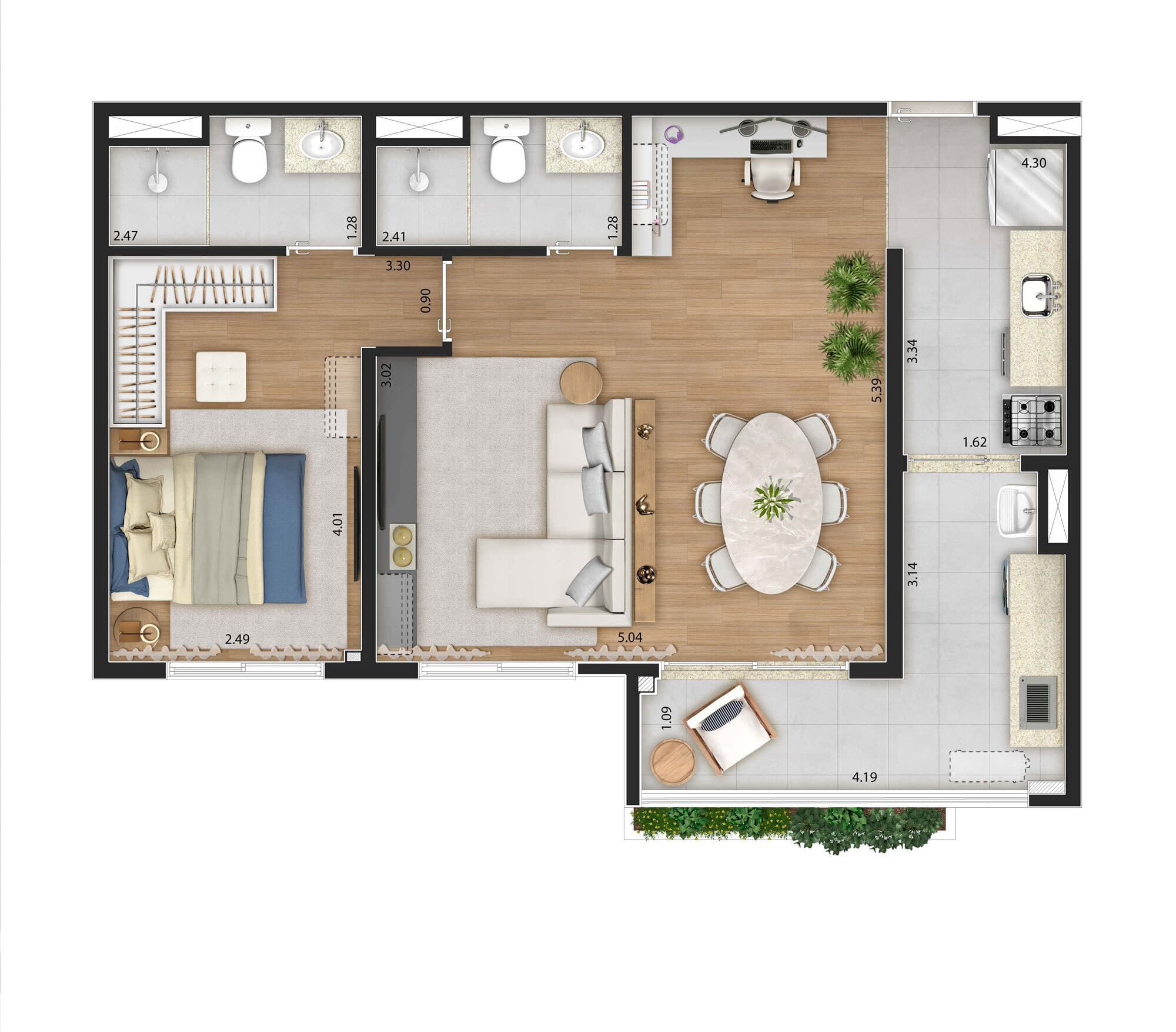 Planta 3 — ix. Santana - Residencial