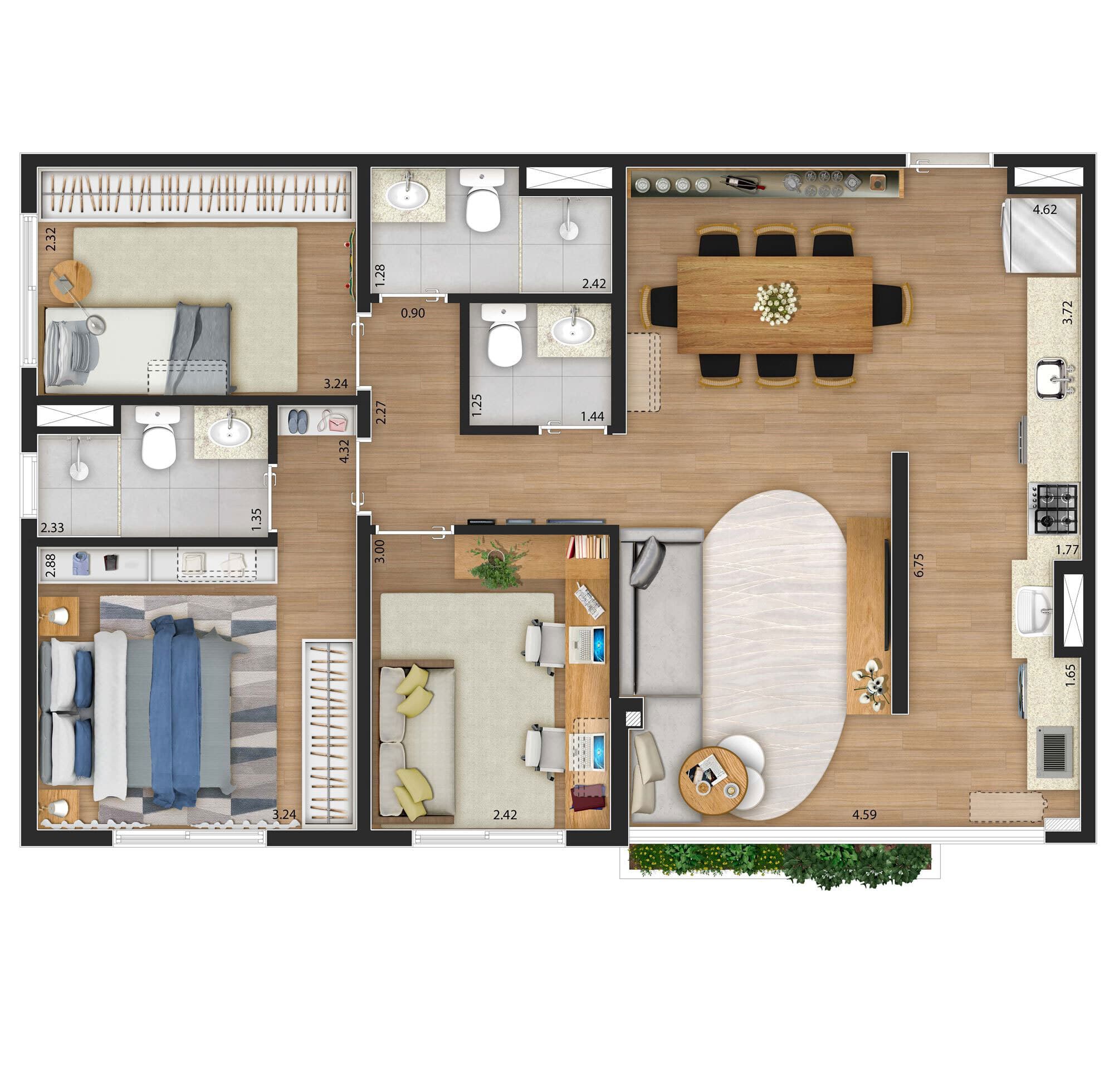 Planta 6 — ix. Santana - Residencial