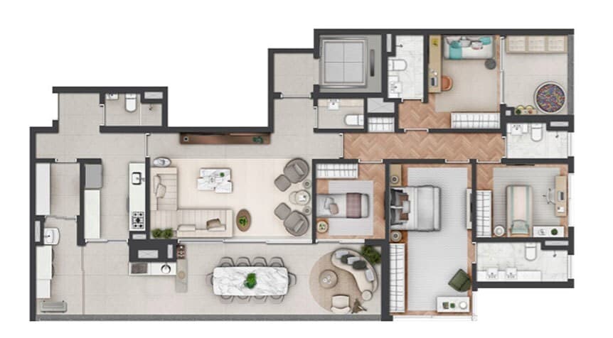 Planta 4 — Parque Global - Regente e Semipine