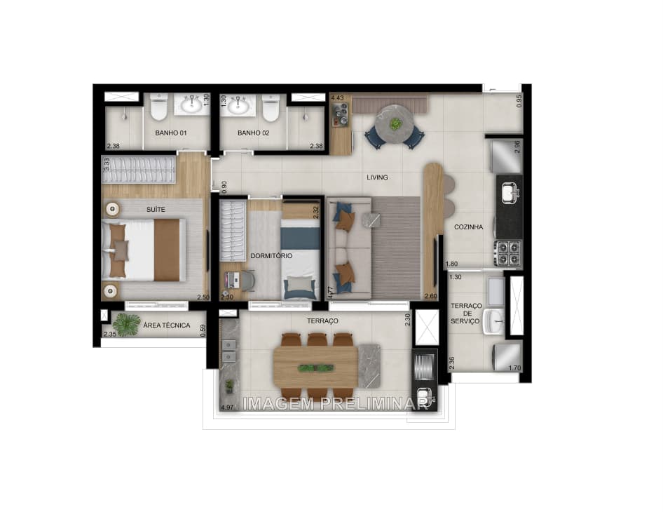 Planta 4 — Vitrine Tatuapé Condomínio Clube - Residencial