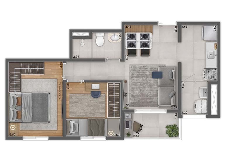 Planta 3 — Unni by Plano&Plano Felicitá