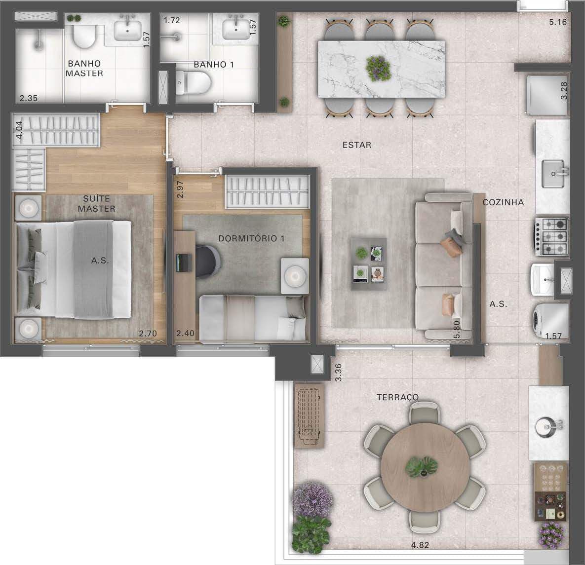 Planta 2 — Recanto Oliveiras - Fase 1