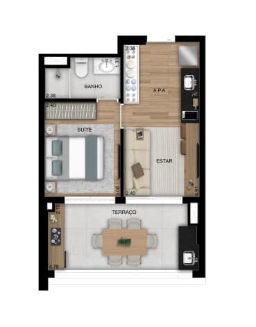 Planta 3 — Club Station Parque Vila Ema - Residencial