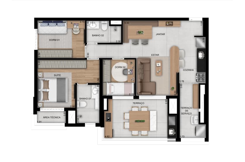 Planta 6 — Club Station Parque Vila Ema - Residencial