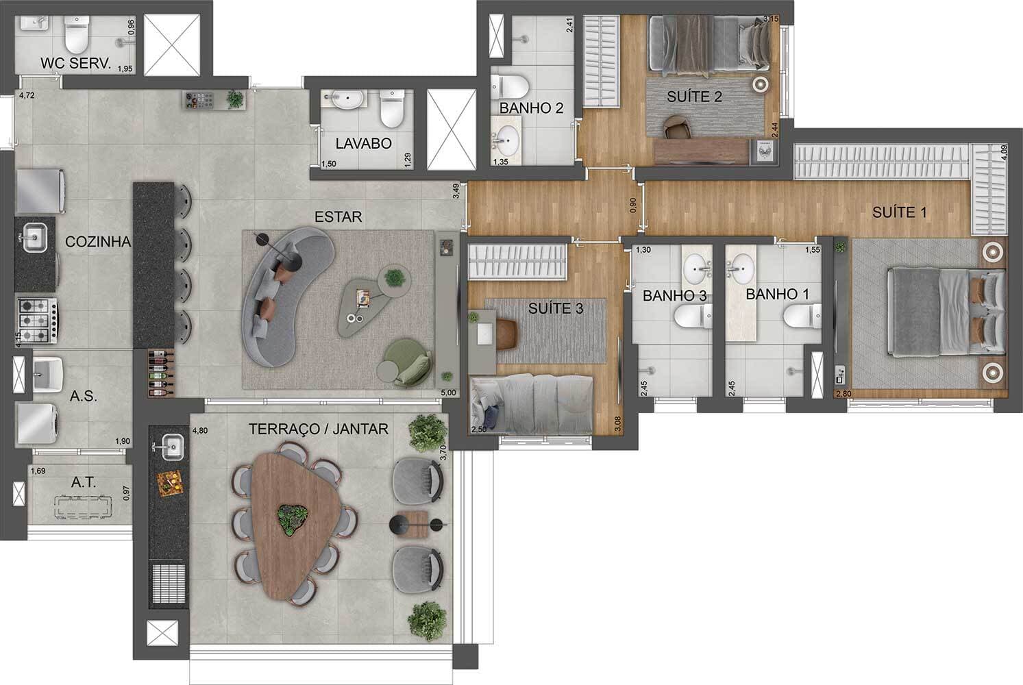 Planta 3 — Mooca Città Milano