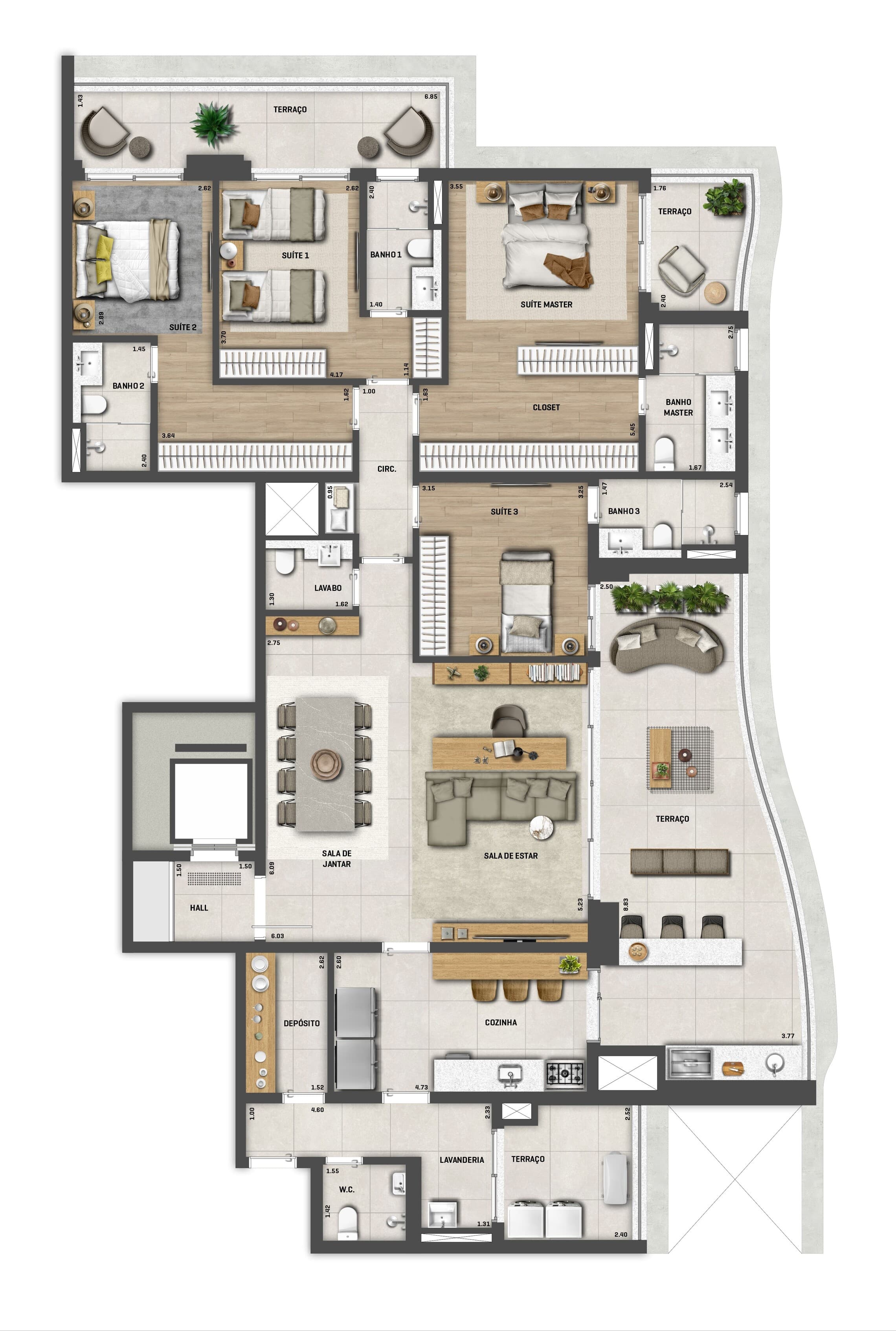 Planta 1 — Bosque Cerejeiras