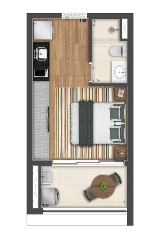 Planta 3 — The Collection Vila Clementino - Residencial