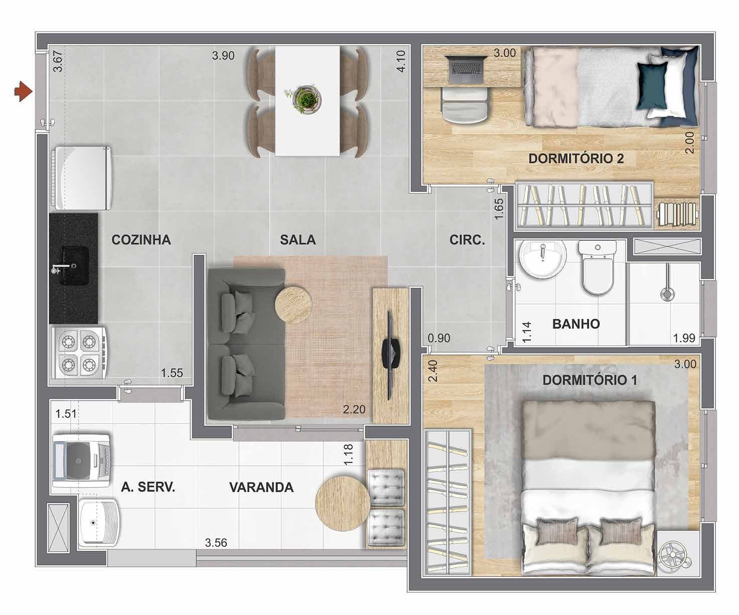 Planta 4 — Cidade Mooca Duomo