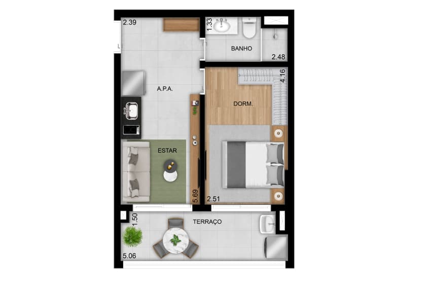 Planta 4 — Praça Diálogo Patriarca - Residencial