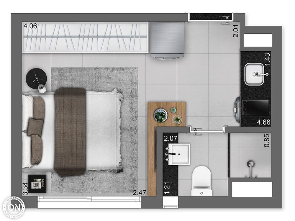 Planta 1 — ON Melo Alves - Residencial