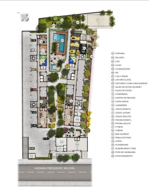 Planta 1 — Bosque Ipiranga - Residencial - Fase 1