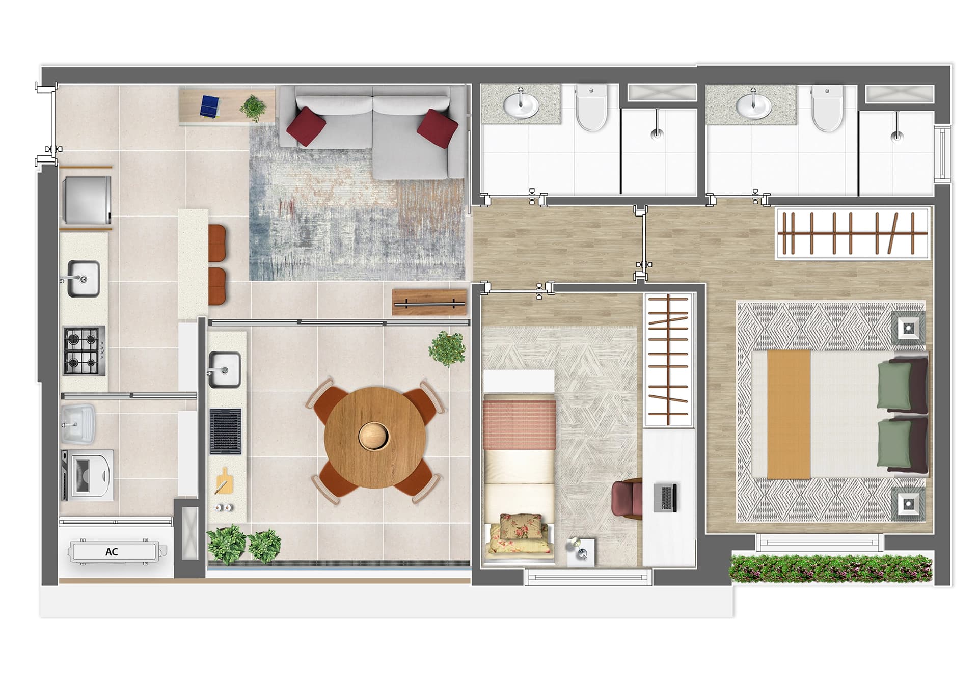 Planta 2 — Practical Life Jardim Prudência - Residencial