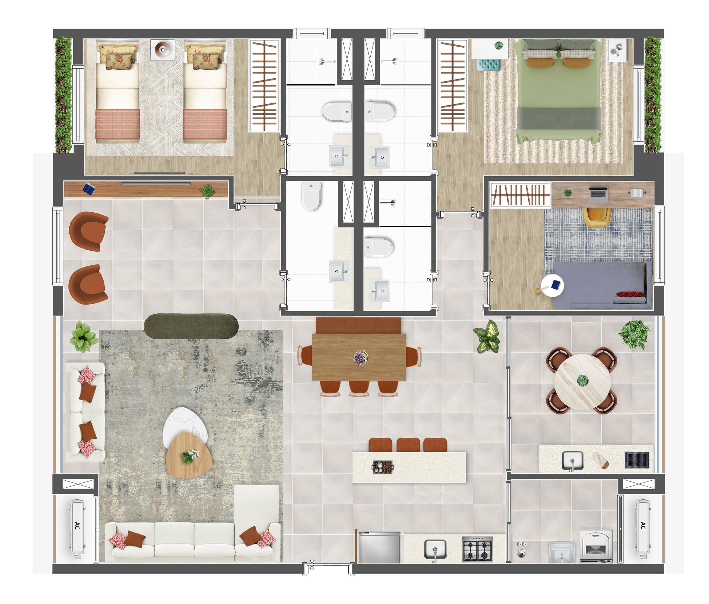 Planta 5 — Practical Life Jardim Prudência - Residencial