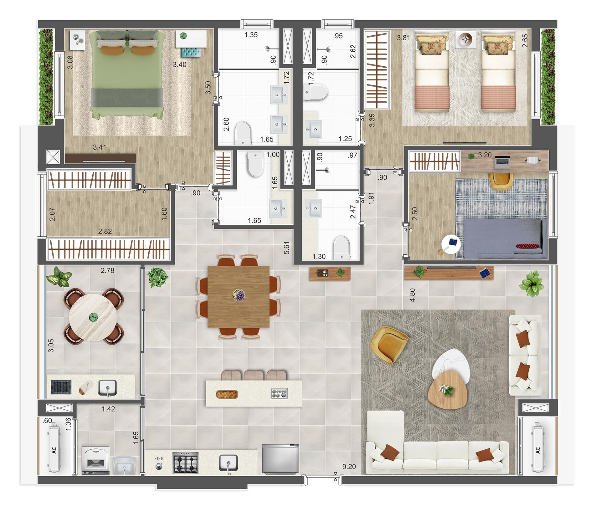 Planta 6 — Practical Life Jardim Prudência - Residencial