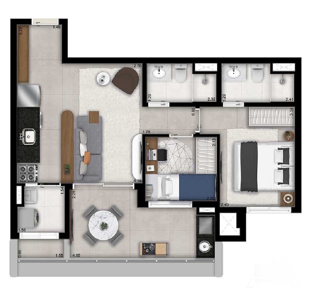 Planta 3 — Mac Campo Belo