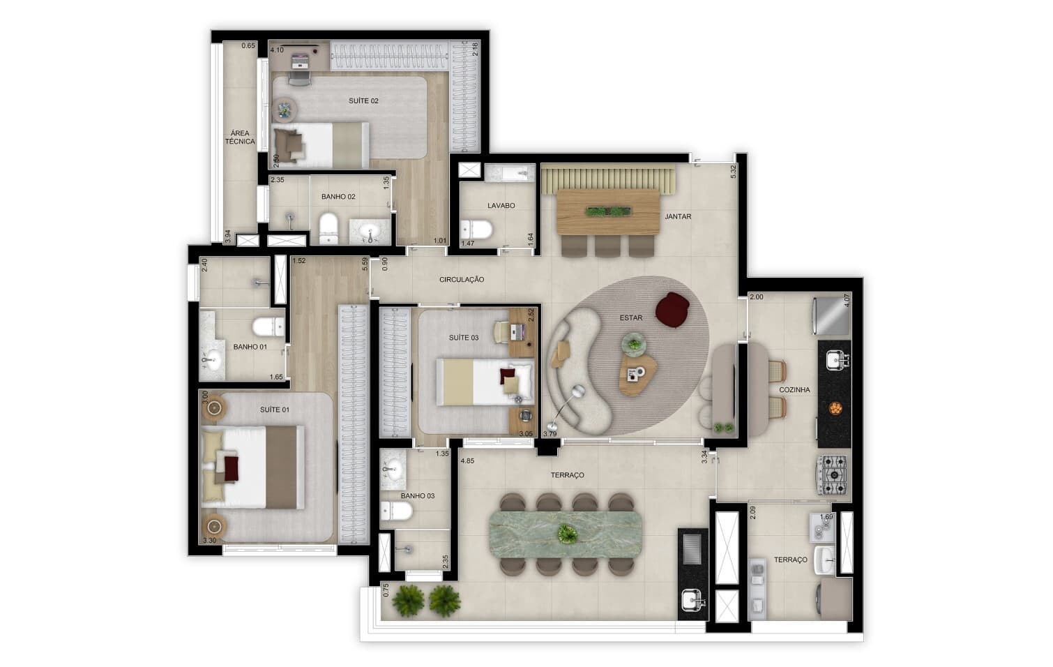 Planta 5 — Grand High Residences Alto da Boa Vista