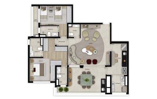 Planta 6 — Grand High Residences Alto da Boa Vista