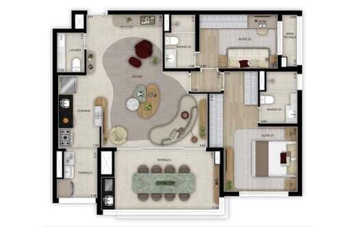 Planta 4 — Grand High Residences Alto da Boa Vista