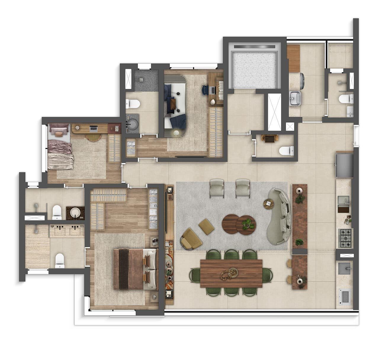 Planta 3 — Reserva Madalena - Residencial