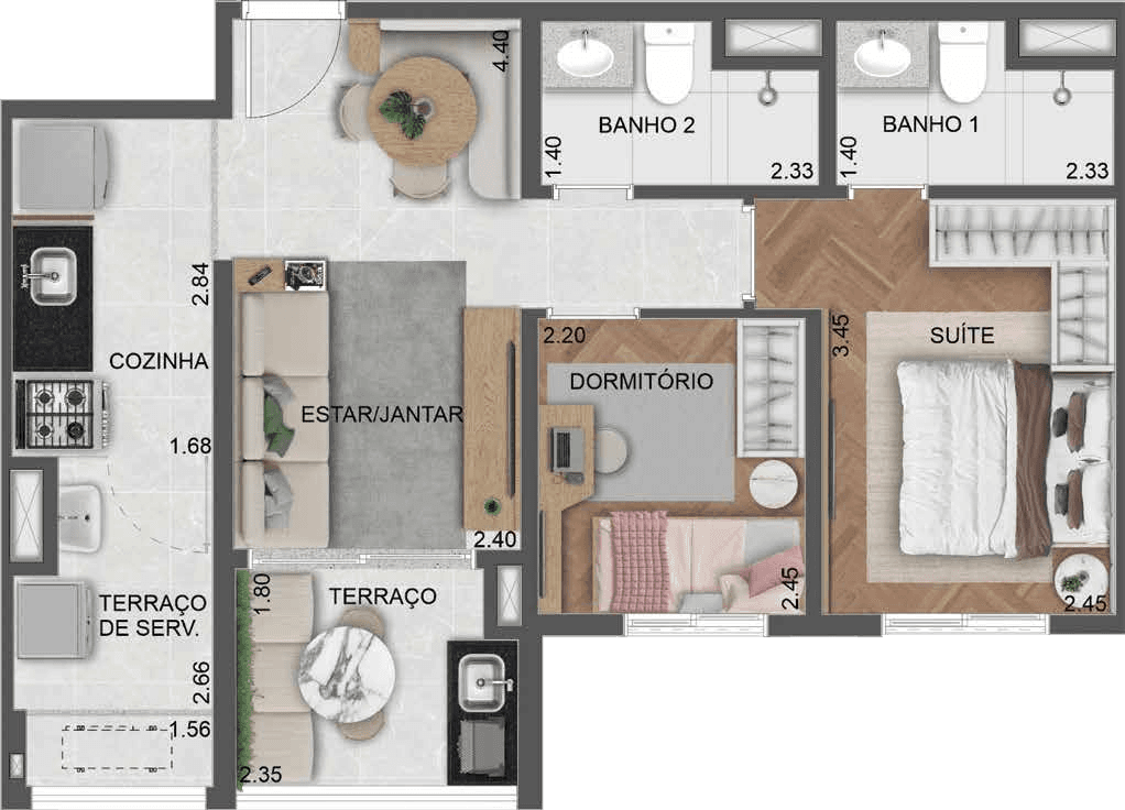 Planta 3 — Villares Parada Inglesa - Residencial