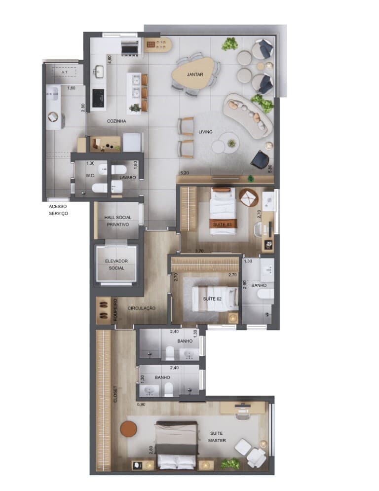 Planta 3 — Excellence Guedala