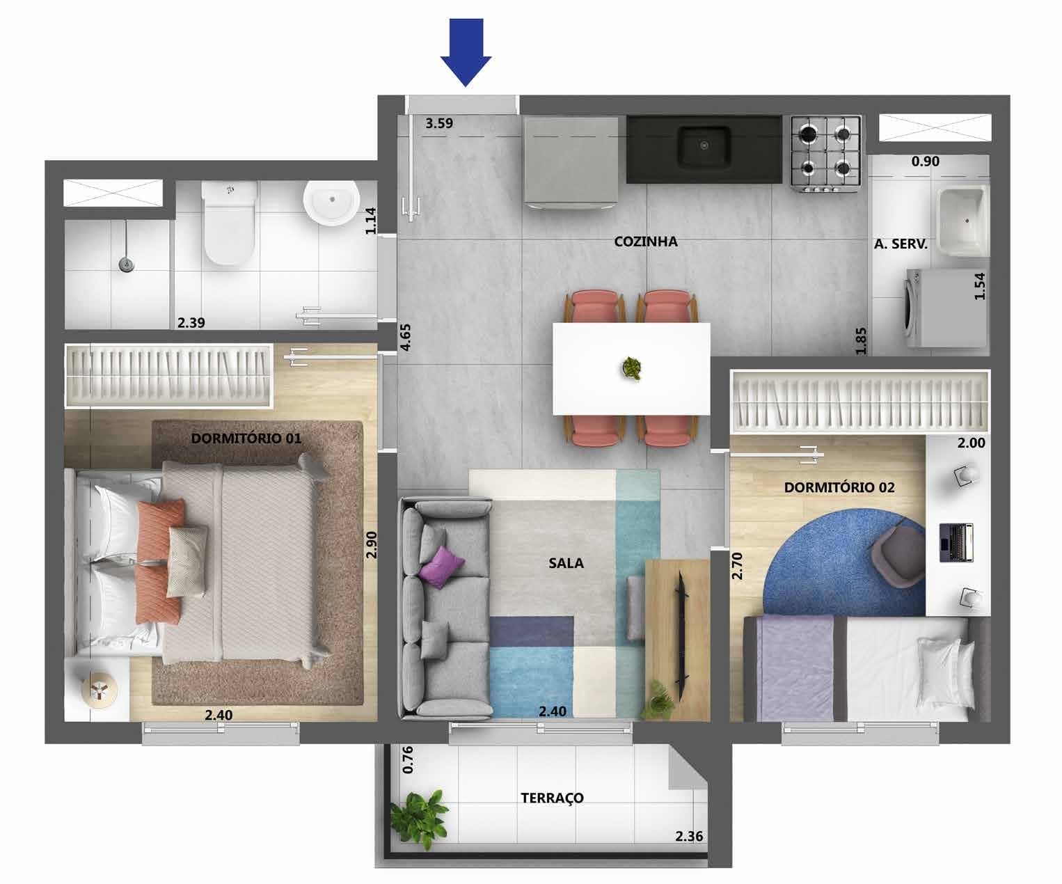 Planta 3 — Alto São Domingos