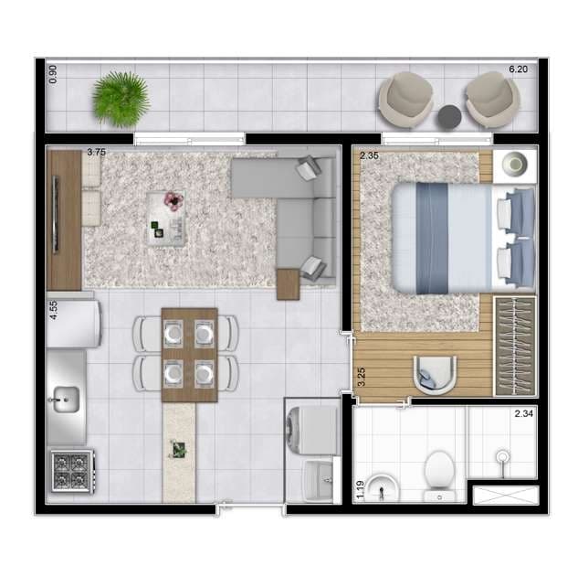 Planta 3 — Plano&Reserva da Mooca - Residencial