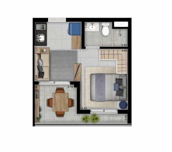 Planta 3 — Lucky Praça Sílvio Romero - Residencial